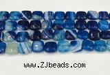 CAA4739 15.5 inches 12*12mm square banded agate beads wholesale