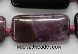 CAA474 15.5 inches 20*40mm rectangle agate druzy geode beads