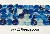 CAA4746 15.5 inches 14*14mm square banded agate beads wholesale