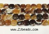 CAA4749 15.5 inches 16*16mm square banded agate beads wholesale