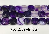 CAA4758 15.5 inches 18*18mm square banded agate beads wholesale