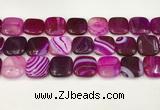 CAA4759 15.5 inches 18*18mm square banded agate beads wholesale