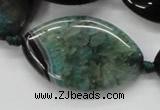 CAA476 15.5 inches 25*40mm marquise agate druzy geode beads