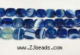 CAA4762 15.5 inches 18*18mm square banded agate beads wholesale