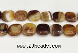 CAA4773 15.5 inches 25*25mm square banded agate beads wholesale
