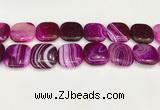 CAA4775 15.5 inches 25*25mm square banded agate beads wholesale