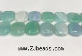 CAA4777 15.5 inches 25*25mm square banded agate beads wholesale