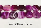 CAA4783 15.5 inches 30*30mm square banded agate beads wholesale