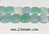 CAA4785 15.5 inches 30*30mm square banded agate beads wholesale