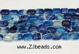 CAA4794 15.5 inches 10*14mm rectangle banded agate beads wholesale