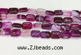 CAA4799 15.5 inches 12*16mm rectangle banded agate beads wholesale