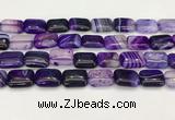 CAA4806 15.5 inches 13*18mm rectangle banded agate beads wholesale