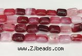 CAA4808 15.5 inches 13*18mm rectangle banded agate beads wholesale