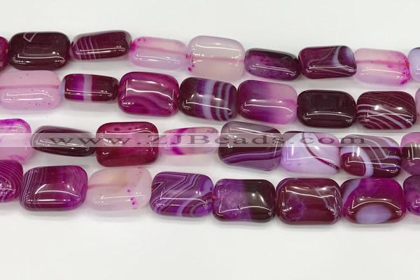 CAA4815 15.5 inches 15*20mm rectangle banded agate beads wholesale