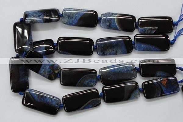 CAA482 15.5 inches 20*40mm rectangle agate druzy geode beads