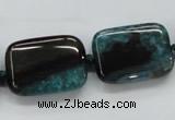 CAA485 15.5 inches 18*25mm rectangle agate druzy geode beads