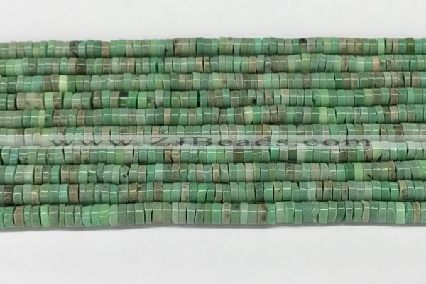 CAA4850 15.5 inches 2*4mm heishi grass agate beads wholesale