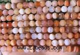 CAA4855 15.5 inches 6mm faceted round botswana agate beads