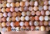 CAA4856 15.5 inches 8mm faceted round botswana agate beads