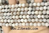 CAA4928 15.5 inches 6mm round grey agate beads wholesale