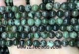 CAA4966 15.5 inches 8mm round green dendritic agate beads