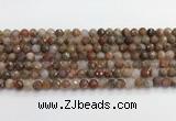 CAA5010 15.5 inches 6mm faceted round flower agate beads