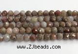 CAA5012 15.5 inches 10mm faceted round flower agate beads