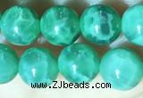 CAA5021 15.5 inches 6mm round green dragon veins agate beads