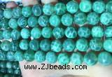 CAA5023 15.5 inches 10mm round green dragon veins agate beads