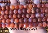 CAA5073 15.5 inches 10mm round red dragon veins agate beads