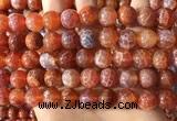 CAA5074 15.5 inches 12mm round red dragon veins agate beads