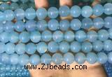 CAA5093 15.5 inches 10mm round sea blue agate beads wholesale