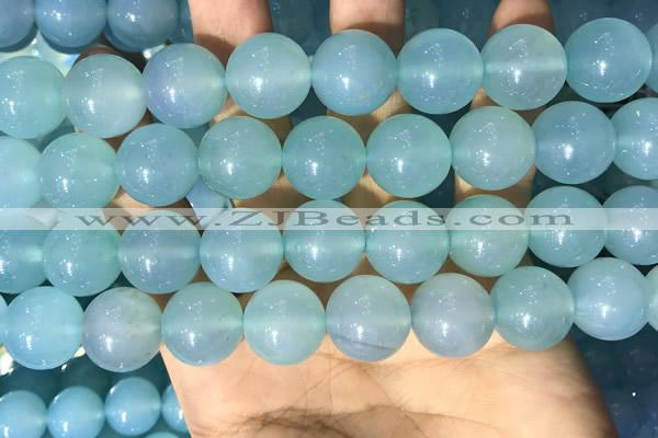 CAA5096 15.5 inches 16mm round sea blue agate beads wholesale