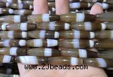 CAA5115 15.5 inches 8*33mm rice striped agate beads wholesale