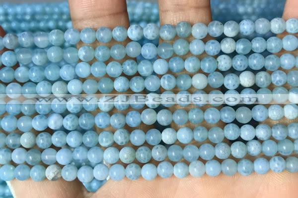 CAA5140 15.5 inches 4mm round dragon veins agate beads wholesale