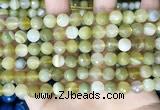 CAA5157 15.5 inches 6mm faceted round banded agate beads