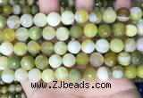 CAA5159 15.5 inches 10mm faceted round banded agate beads