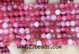 CAA5192 15.5 inches 6mm faceted round banded agate beads