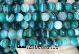 CAA5244 15.5 inches 12mm faceted round banded agate beads