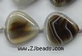 CAA527 15.5 inches 25*25mm triangle madagascar agate beads