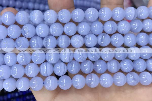 CAA5277 15.5 inches 8mm round natural blue lace agate beads