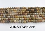 CAA5290 15.5 inches 4mm faceted round crazy lace agate beads wholesale