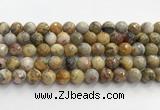 CAA5292 15.5 inches 8mm faceted round crazy lace agate beads wholesale