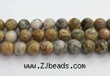 CAA5294 15.5 inches 12mm faceted round crazy lace agate beads wholesale