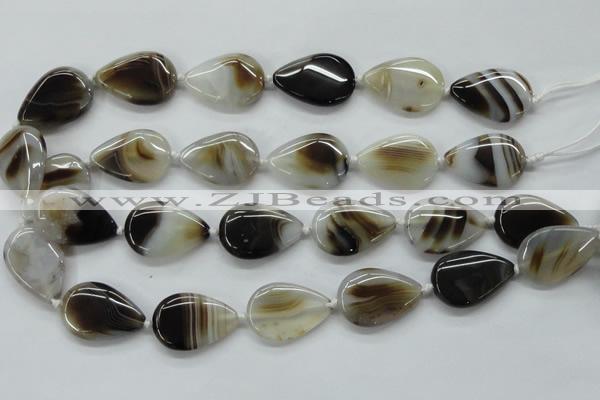 CAA533 15.5 inches 20*30mm flat teardrop madagascar agate beads