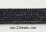 CAA5337 15.5 inches 6mm faceted round black onyx beads wholesale