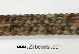 CAA5363 15.5 inches 8*12mm twisted rice agate gemstone beads