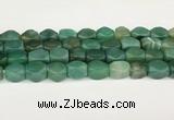 CAA5376 15.5 inches 10*12mm - 11*16mm faceted nuggets agate beads