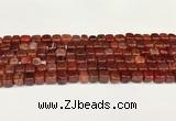 CAA5389 15.5 inches 6*7mm - 8*8mm nuggets agate gemstone beads