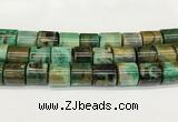 CAA5411 15.5 inches 15*15mm tube agate gemstone beads